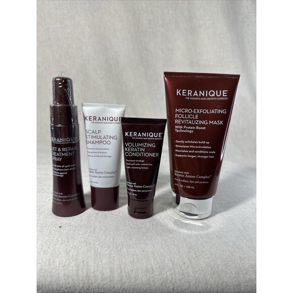 Lot of Keranique Hair Regrowth Treatment System Kit. NEW SEALED PRODUCTS - Picture 1 of 9